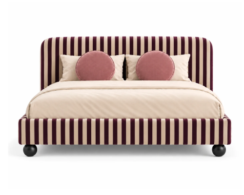 BONBON STRIPES – designerskie łóżko tapicerowane