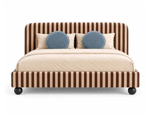 BONBON STRIPES – designerskie łóżko tapicerowane