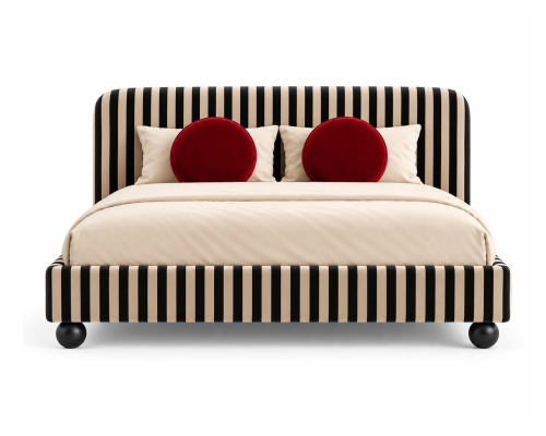 BONBON STRIPES – designerskie łóżko tapicerowane