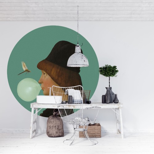 Mural DOTS - Młodzieniec z Ważką